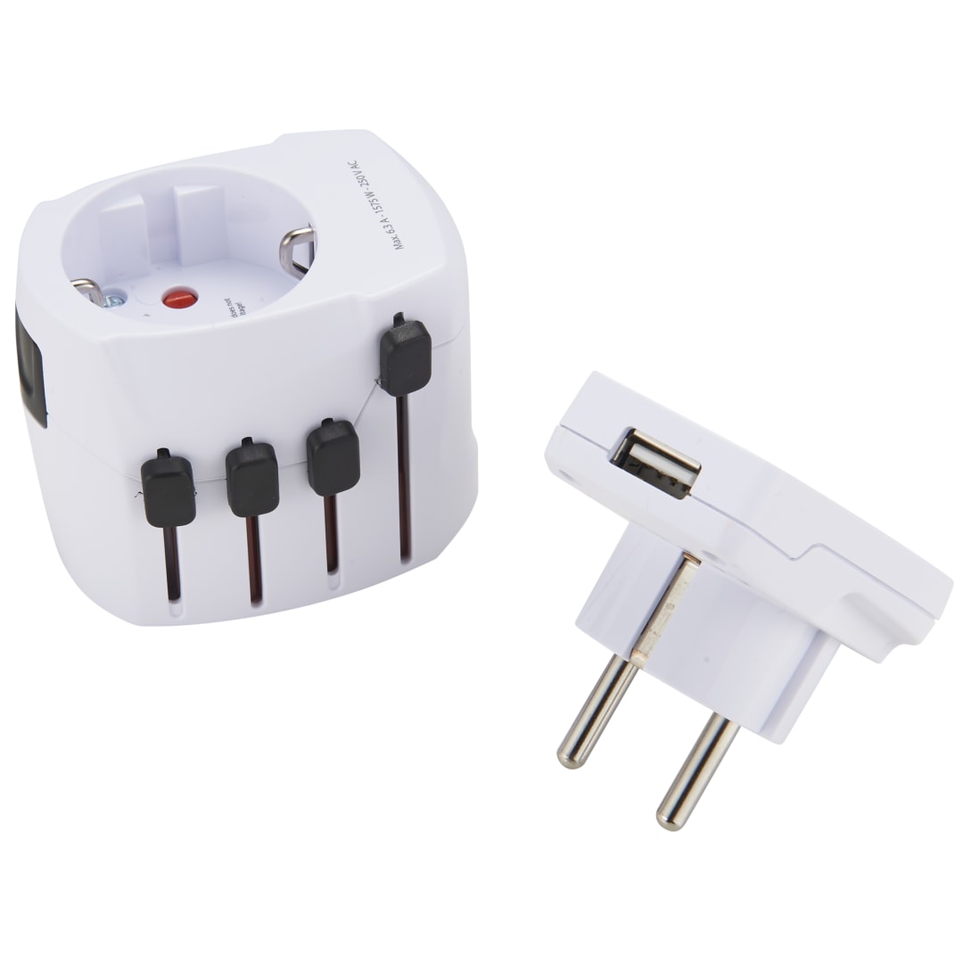 Skross SKROSS World Travel Adapter PRO World &amp; USB - 9444-03 White