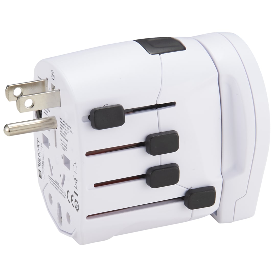 Skross SKROSS World Travel Adapter PRO World &amp; USB - 9444-03 White