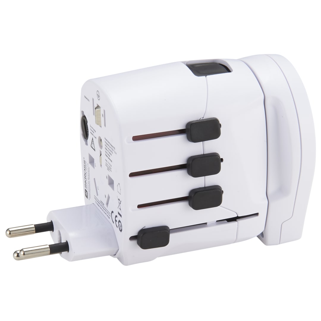 Skross SKROSS World Travel Adapter PRO World &amp; USB - 9444-03 White