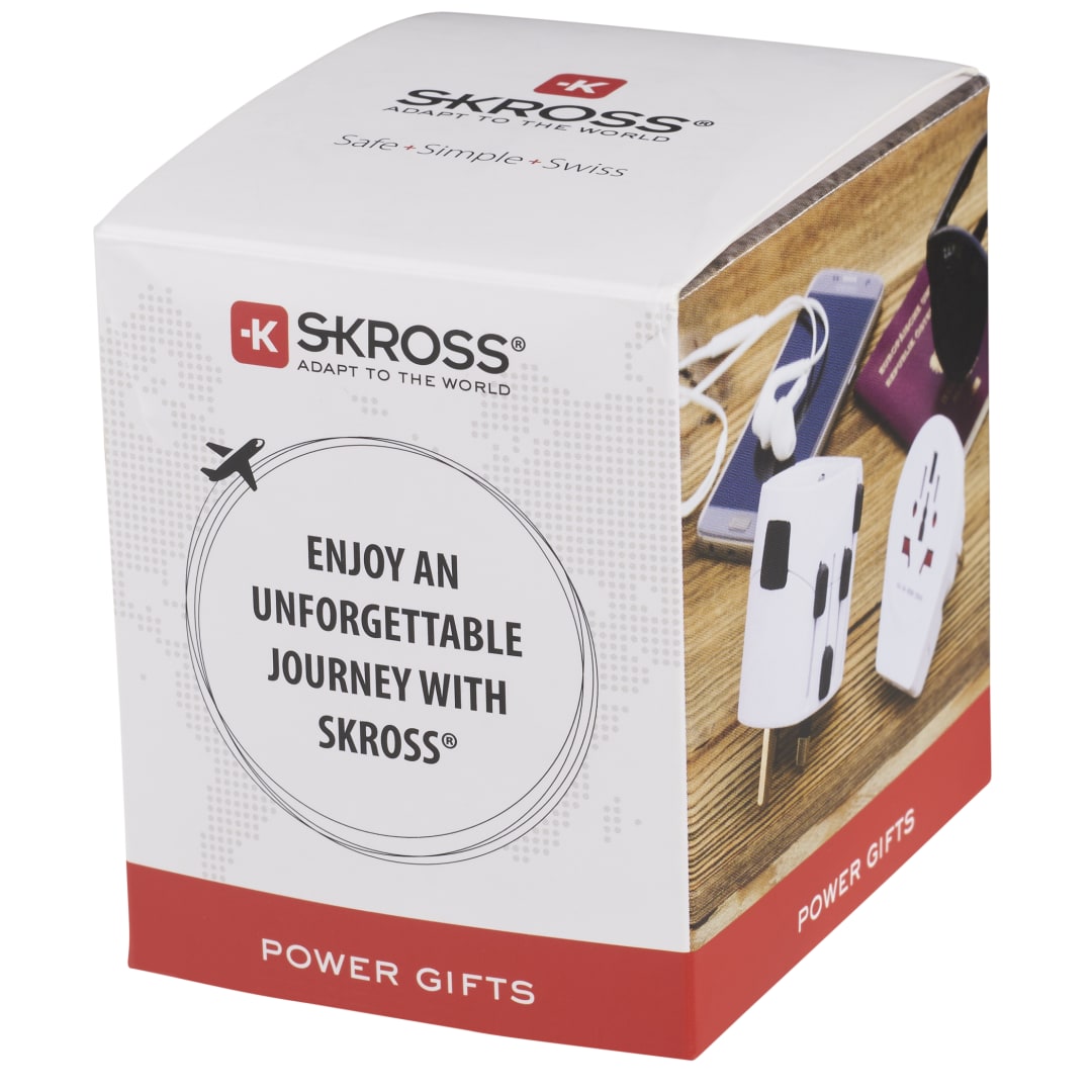 Skross SKROSS World Travel Adapter PRO World &amp; USB - 9444-03 White