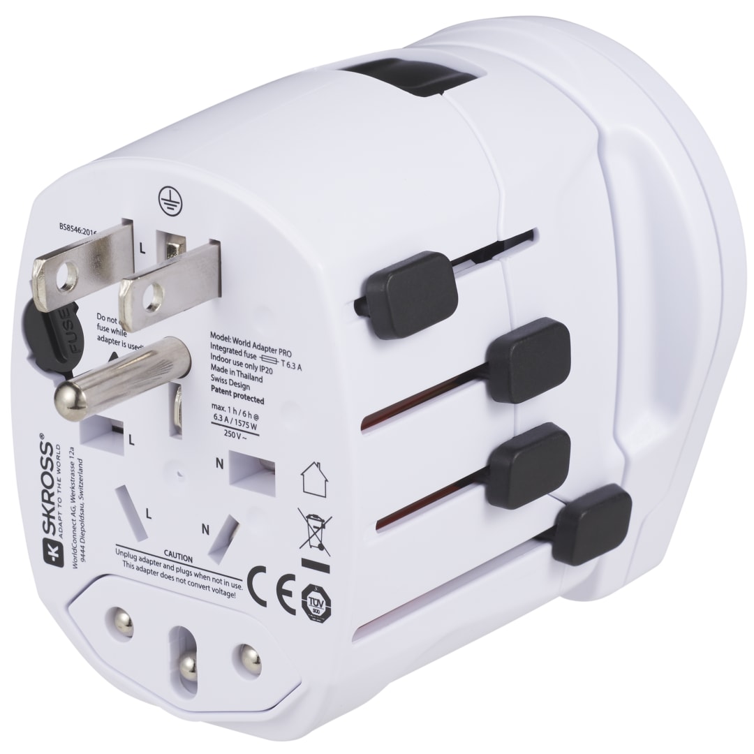 Skross SKROSS World Travel Adapter PRO World &amp; USB - 9444-03 White