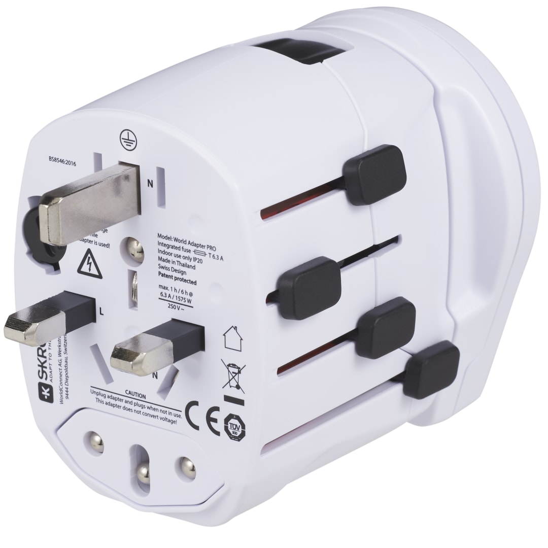 Skross SKROSS World Travel Adapter PRO World &amp; USB - 9444-03 White