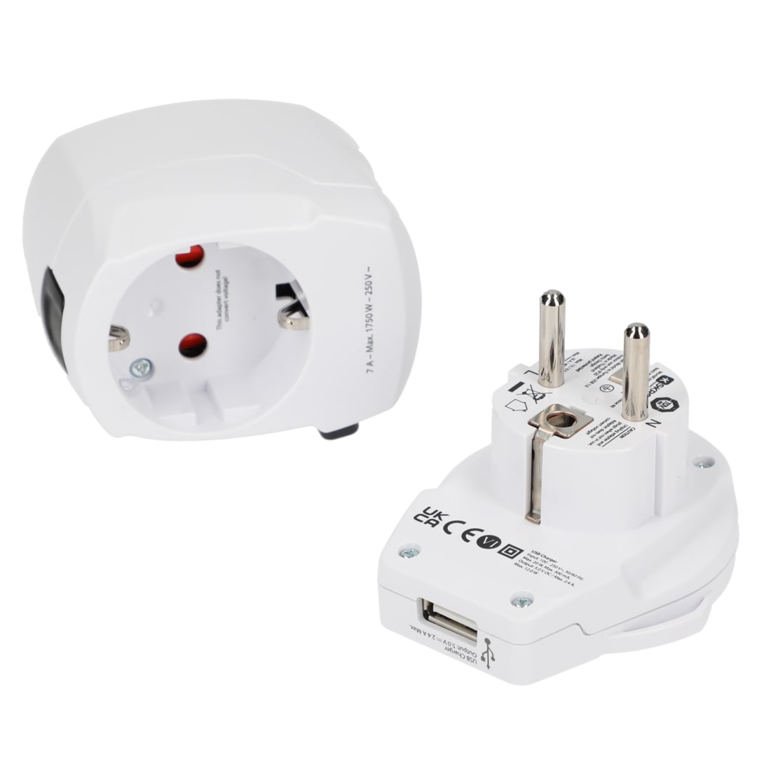 Skross SKROSS World Travel Adapter PRO World &amp; USB - 9444-03 White