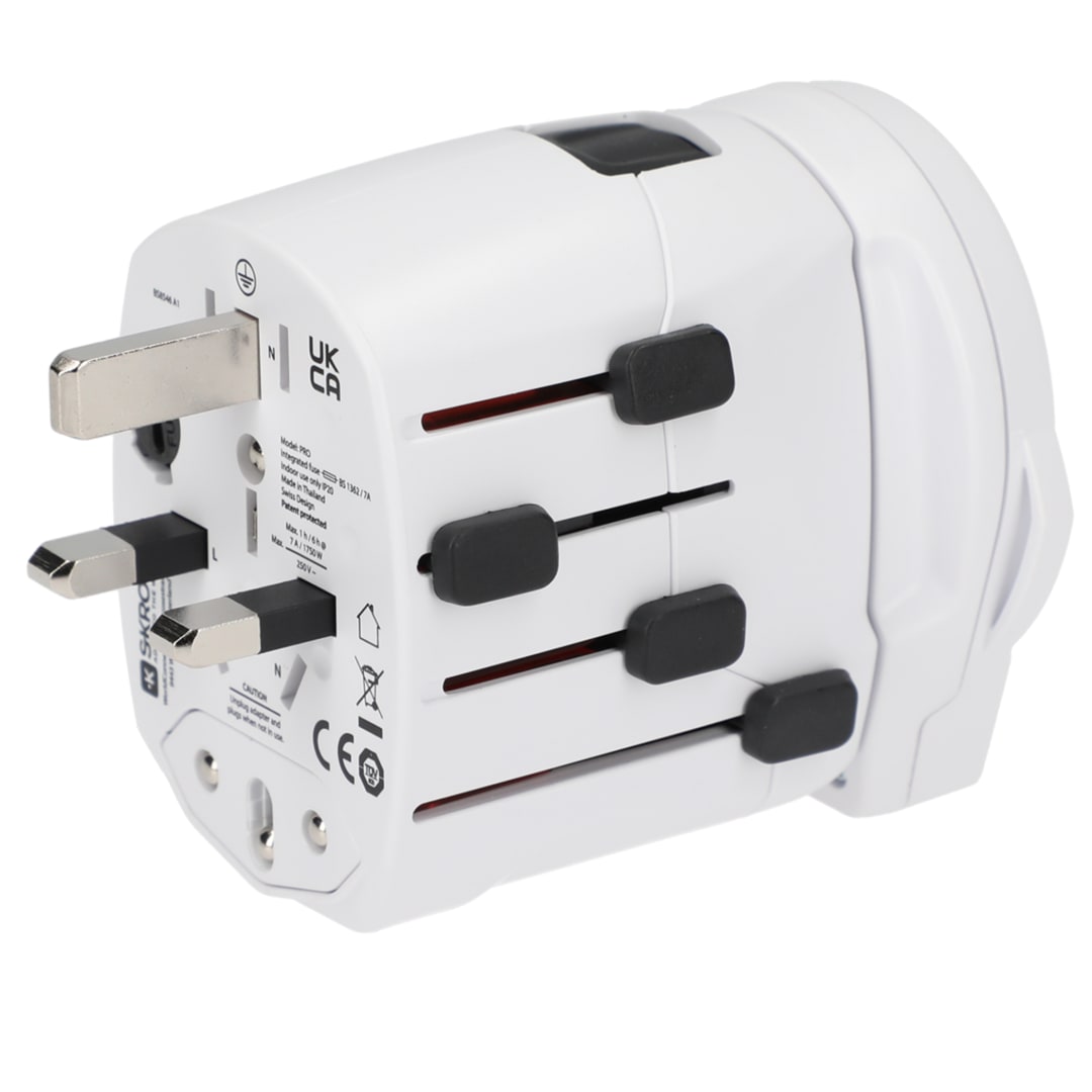 Skross SKROSS World Travel Adapter PRO World &amp; USB - 9444-03 White