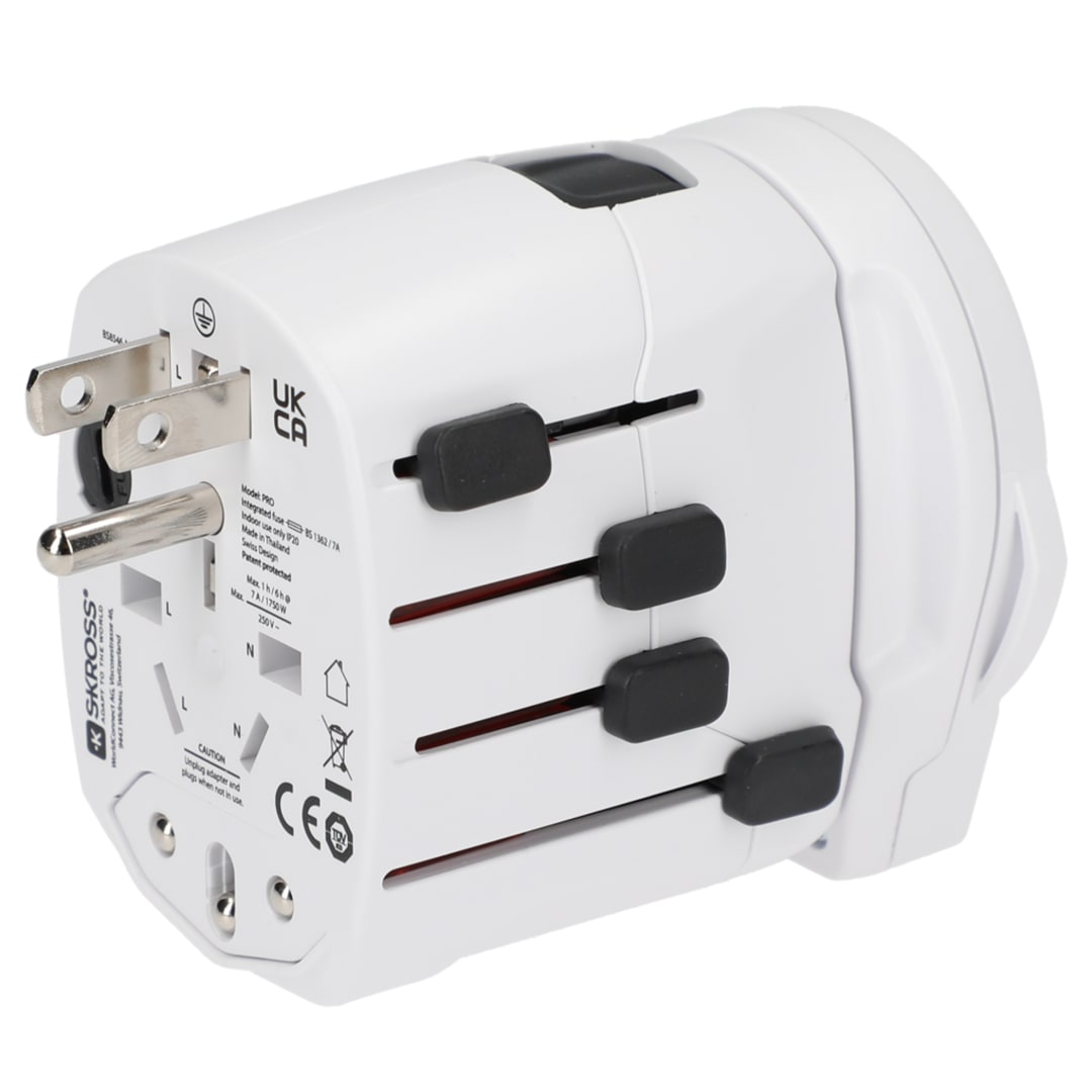 Skross SKROSS World Travel Adapter PRO World &amp; USB - 9444-03 White
