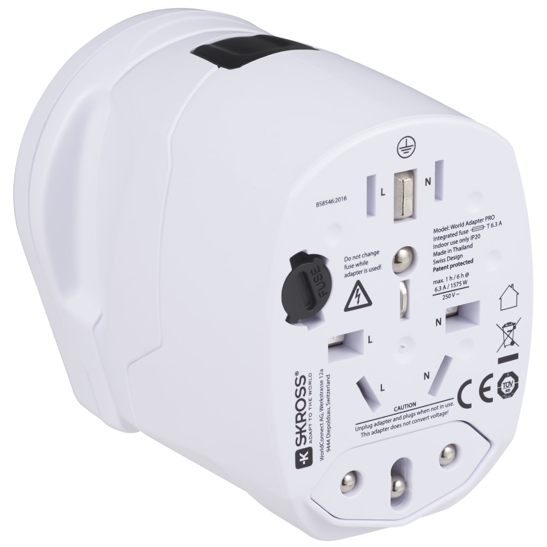 Skross SKROSS World Travel Adapter PRO World &amp; USB - 9444-03 White