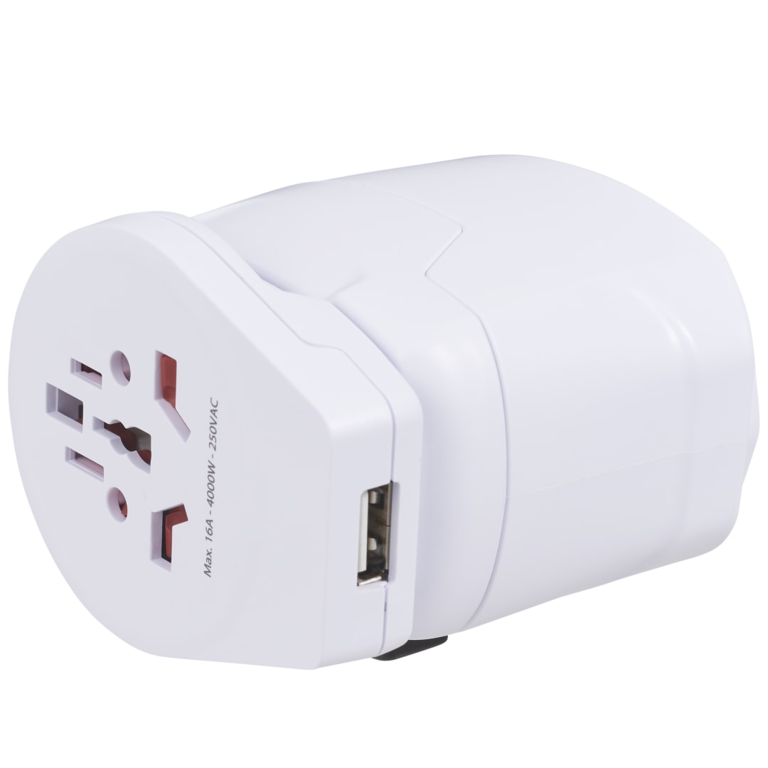 Skross SKROSS World Travel Adapter PRO World &amp; USB - 9444-03 White