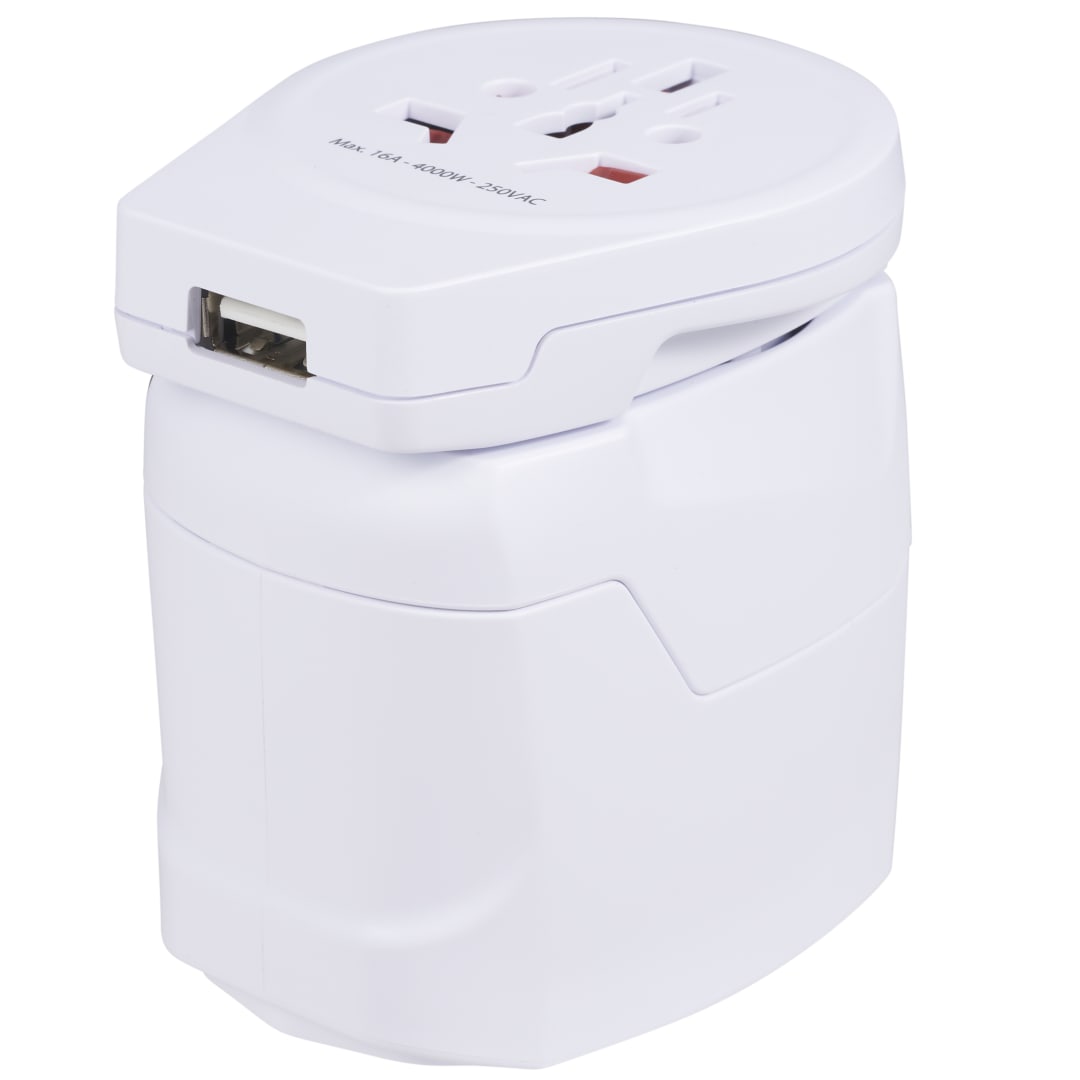 Skross SKROSS World Travel Adapter PRO World &amp; USB - 9444-03 White