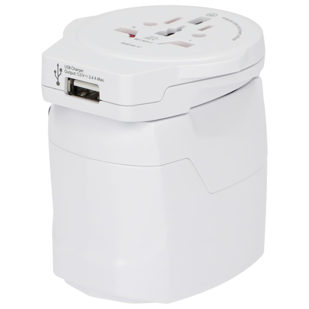 Skross SKROSS World Travel Adapter PRO World &amp; USB - 9444-03 White