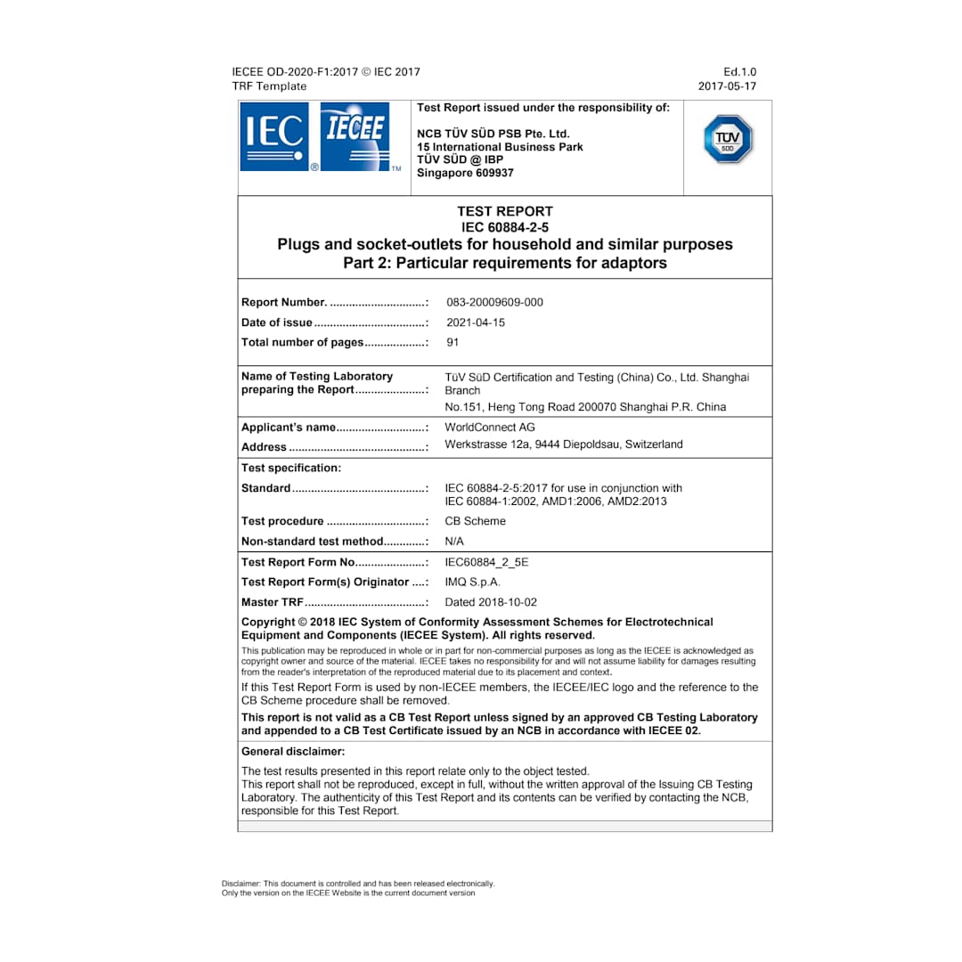 Skross SKROSS World Travel Adapter MUV USB Type A &amp; Type - 9444-05 White
