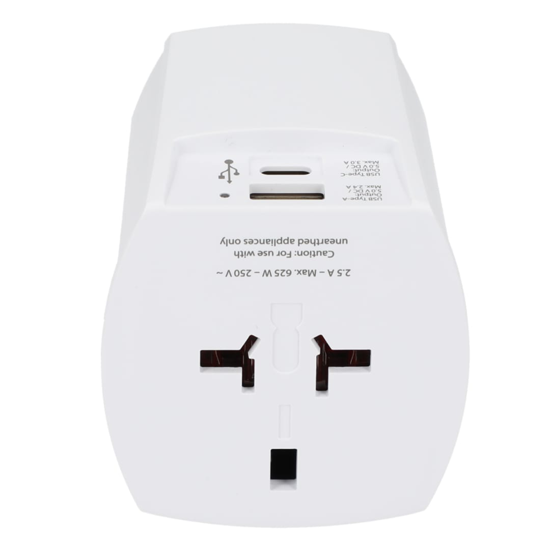 Skross SKROSS World Travel Adapter MUV USB Type A &amp; Type - 9444-05 White