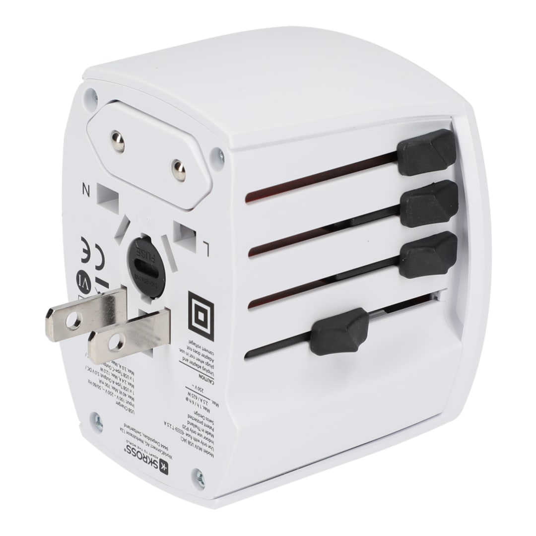 Skross SKROSS World Travel Adapter MUV USB Type A &amp; Type - 9444-05 White