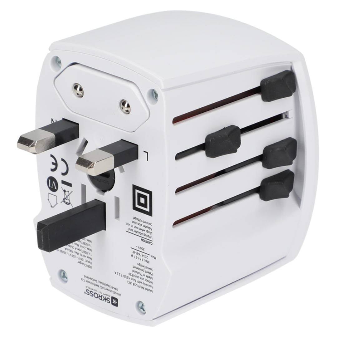Skross SKROSS World Travel Adapter MUV USB Type A &amp; Type - 9444-05 White