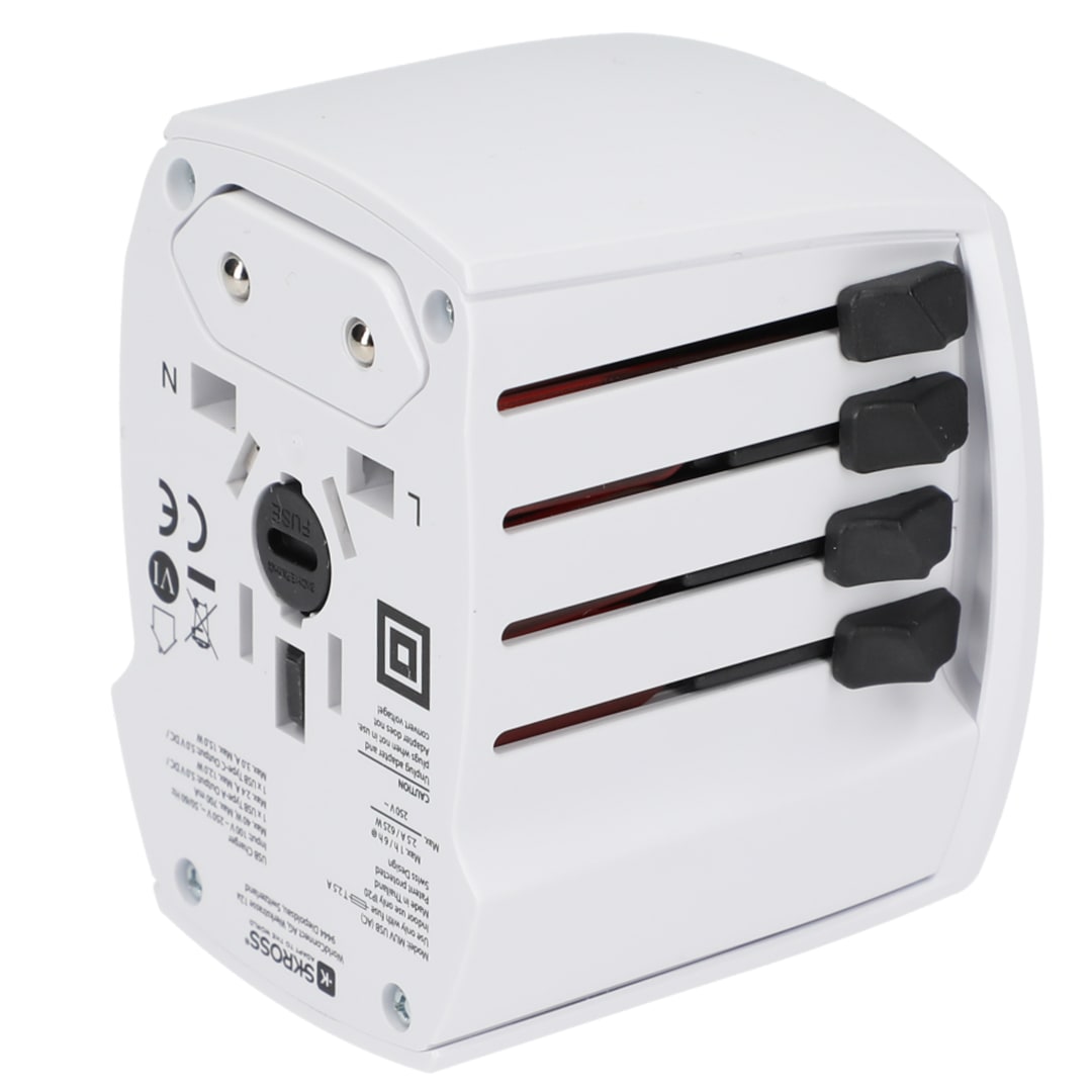 Skross SKROSS World Travel Adapter MUV USB Type A &amp; Type - 9444-05 White
