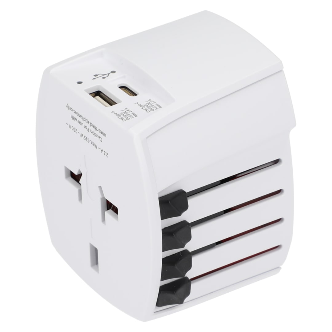 Skross SKROSS World Travel Adapter MUV USB Type A &amp; Type - 9444-05 White