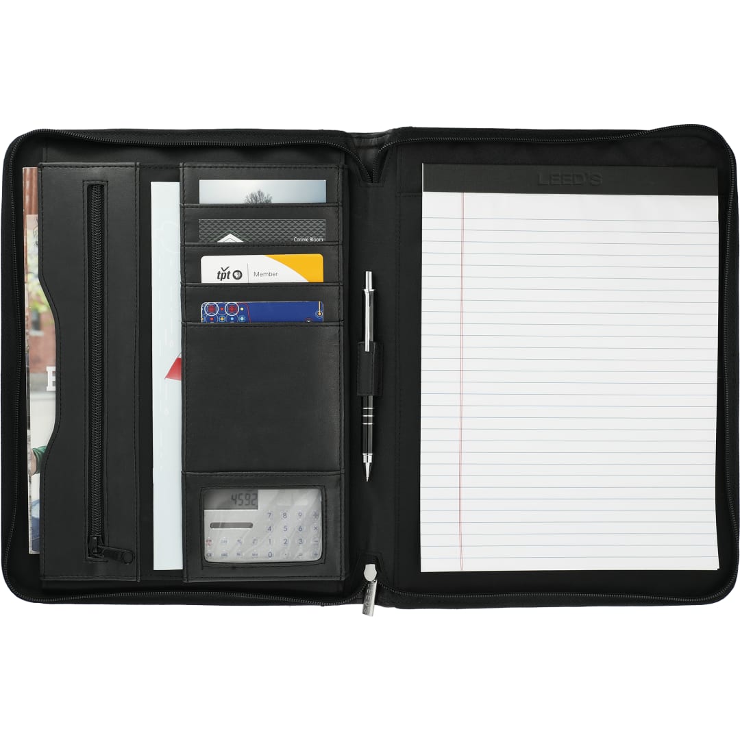  FSC&#174; Mix Millennium Leather Zippered Padfolio - 9500-10