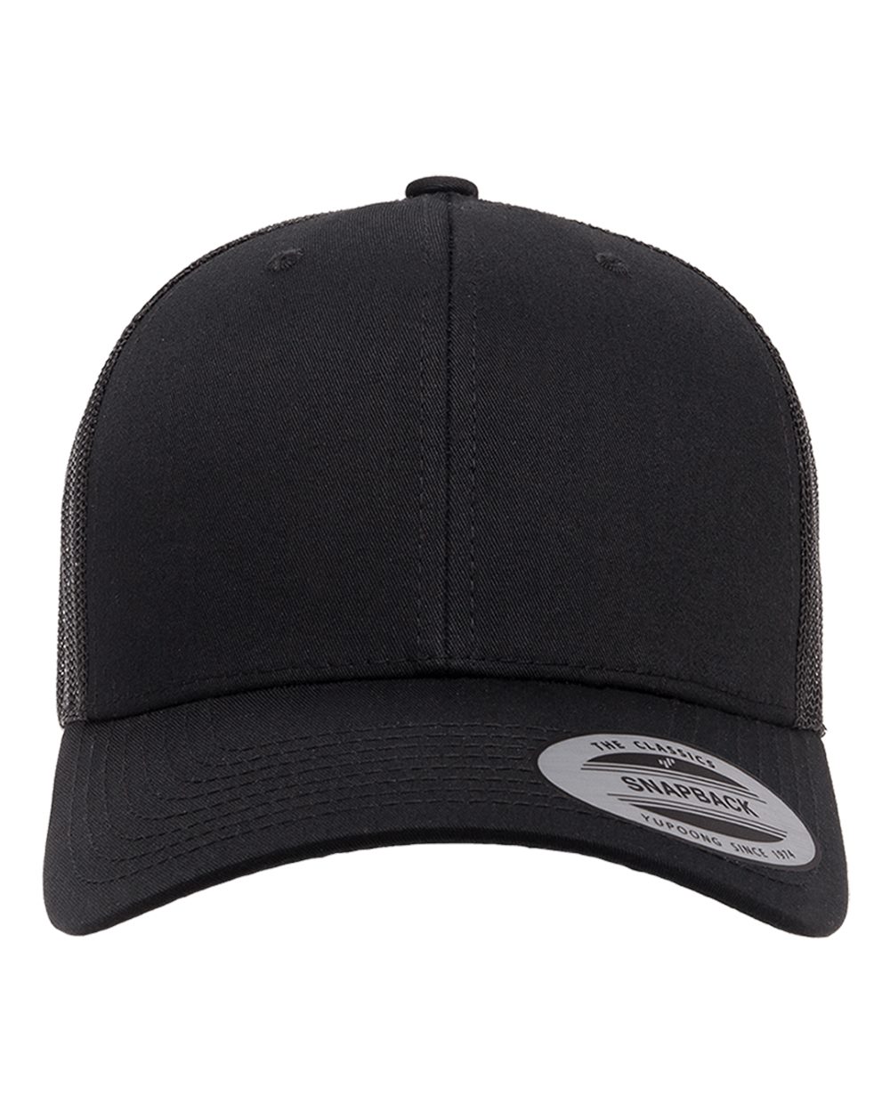 YP Classics Retro Trucker Cap - 6606 Black