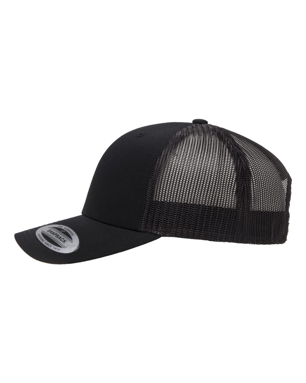 YP Classics Retro Trucker Cap - 6606 Black