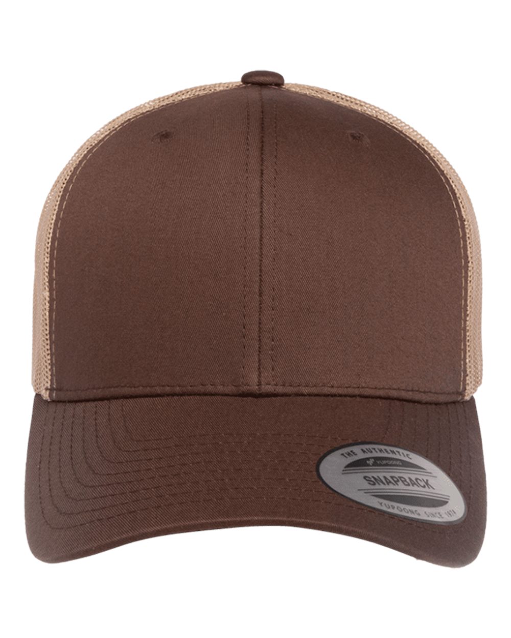 YP Classics Retro Trucker Cap - 6606 Brown- Khaki