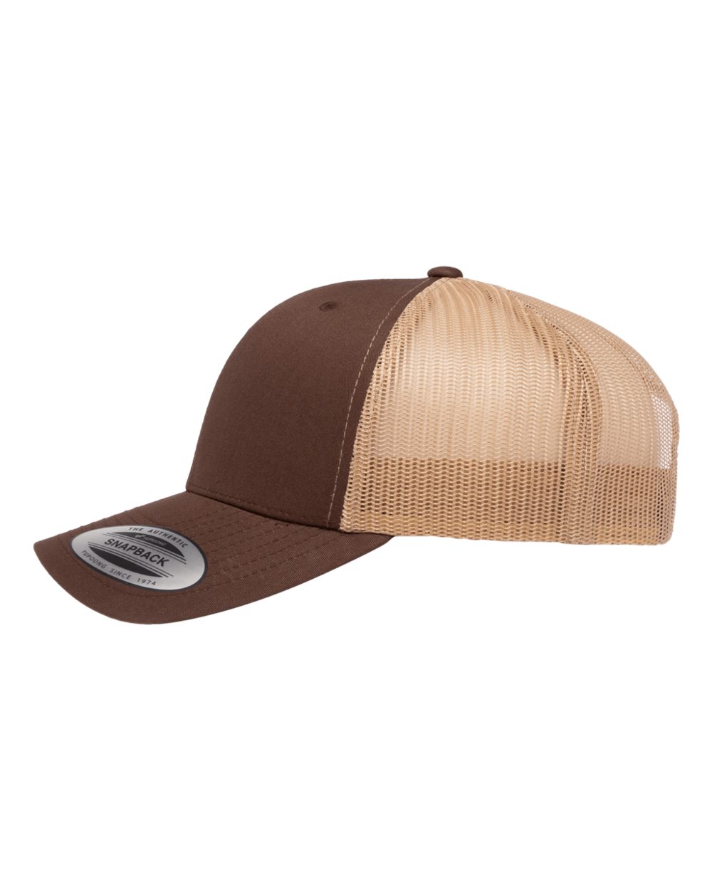 YP Classics Retro Trucker Cap - 6606 Brown- Khaki