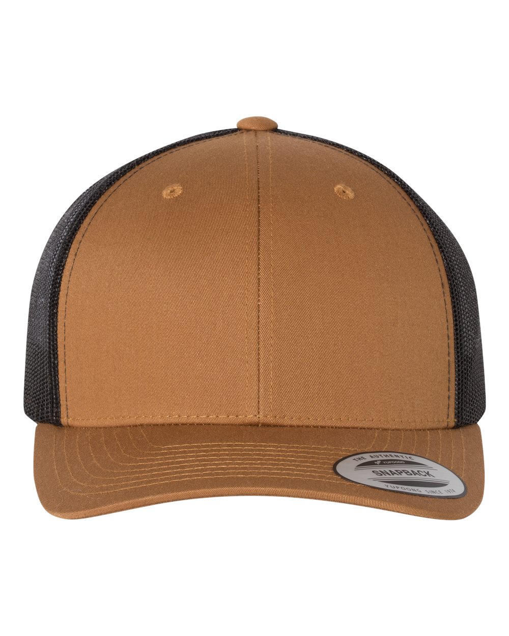 YP Classics Retro Trucker Cap - 6606 Caramel- Black
