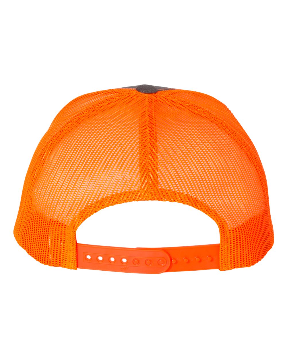 YP Classics Retro Trucker Cap - 6606 Charcoal- Neon Orange