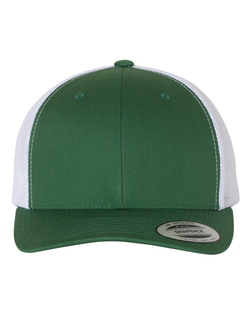 YP Classics Retro Trucker Cap - 6606 Evergreen- White