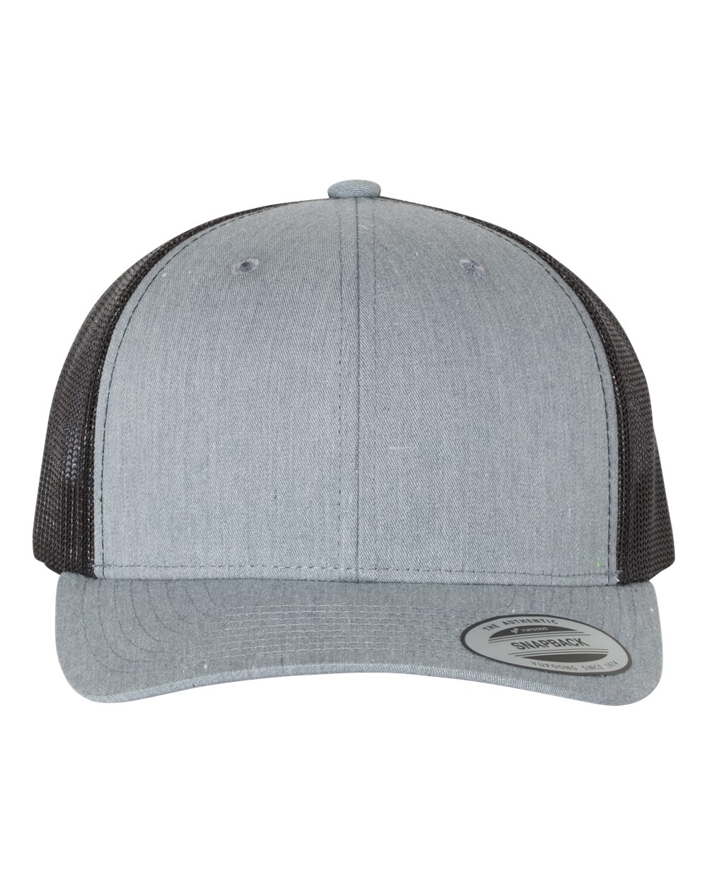 YP Classics Retro Trucker Cap - 6606 Heather Grey- Black