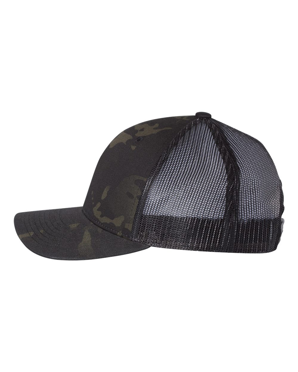YP Classics Retro Trucker Cap - 6606 Multicam Black- Black