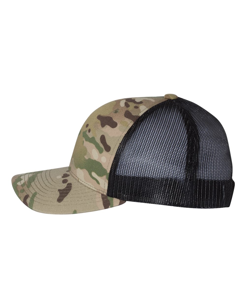 YP Classics Retro Trucker Cap - 6606 Multicam Green- Black