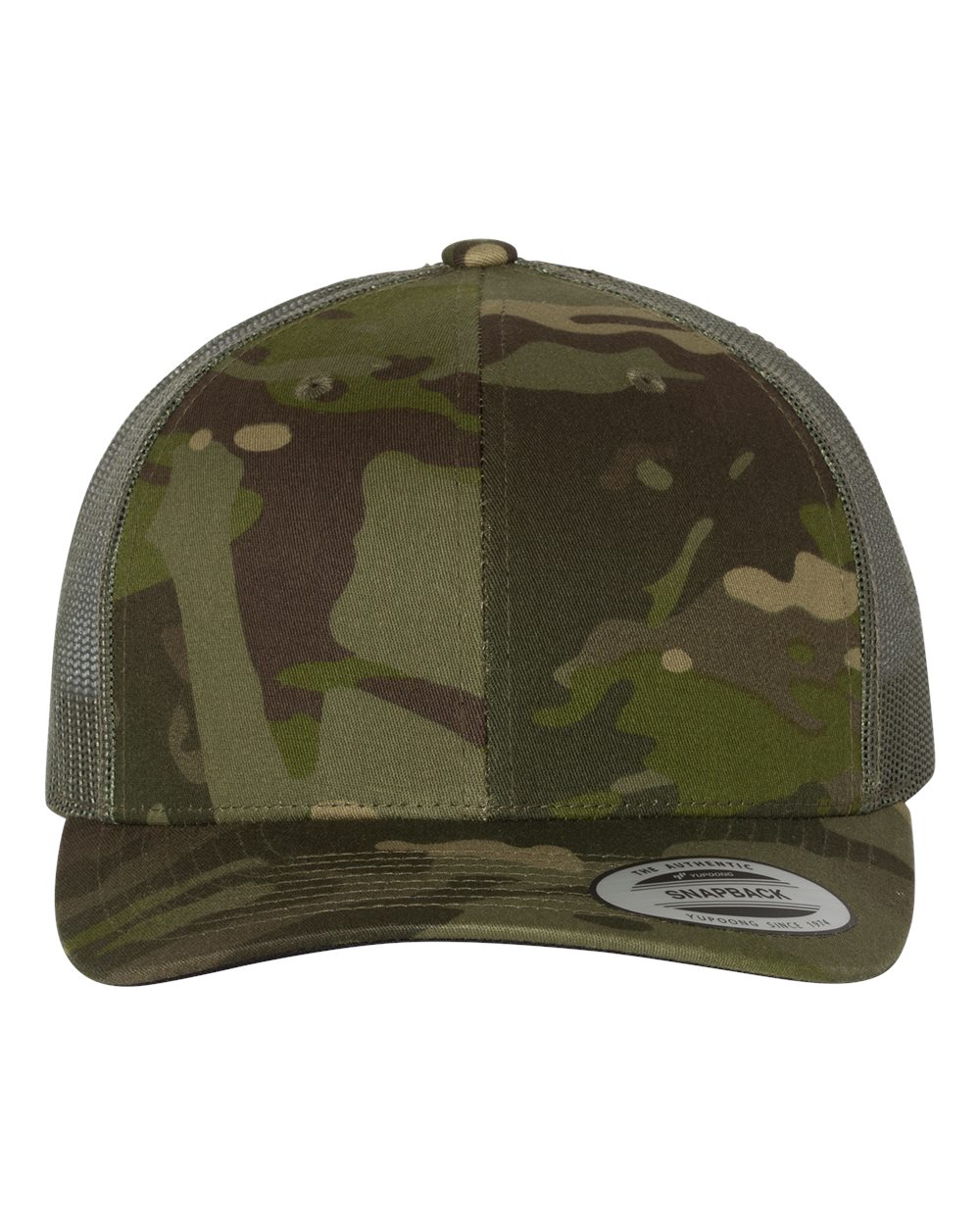 YP Classics Retro Trucker Cap - 6606 Multicam Tropic- Green