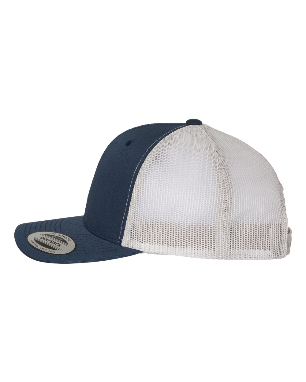 YP Classics Retro Trucker Cap - 6606 Navy- Silver