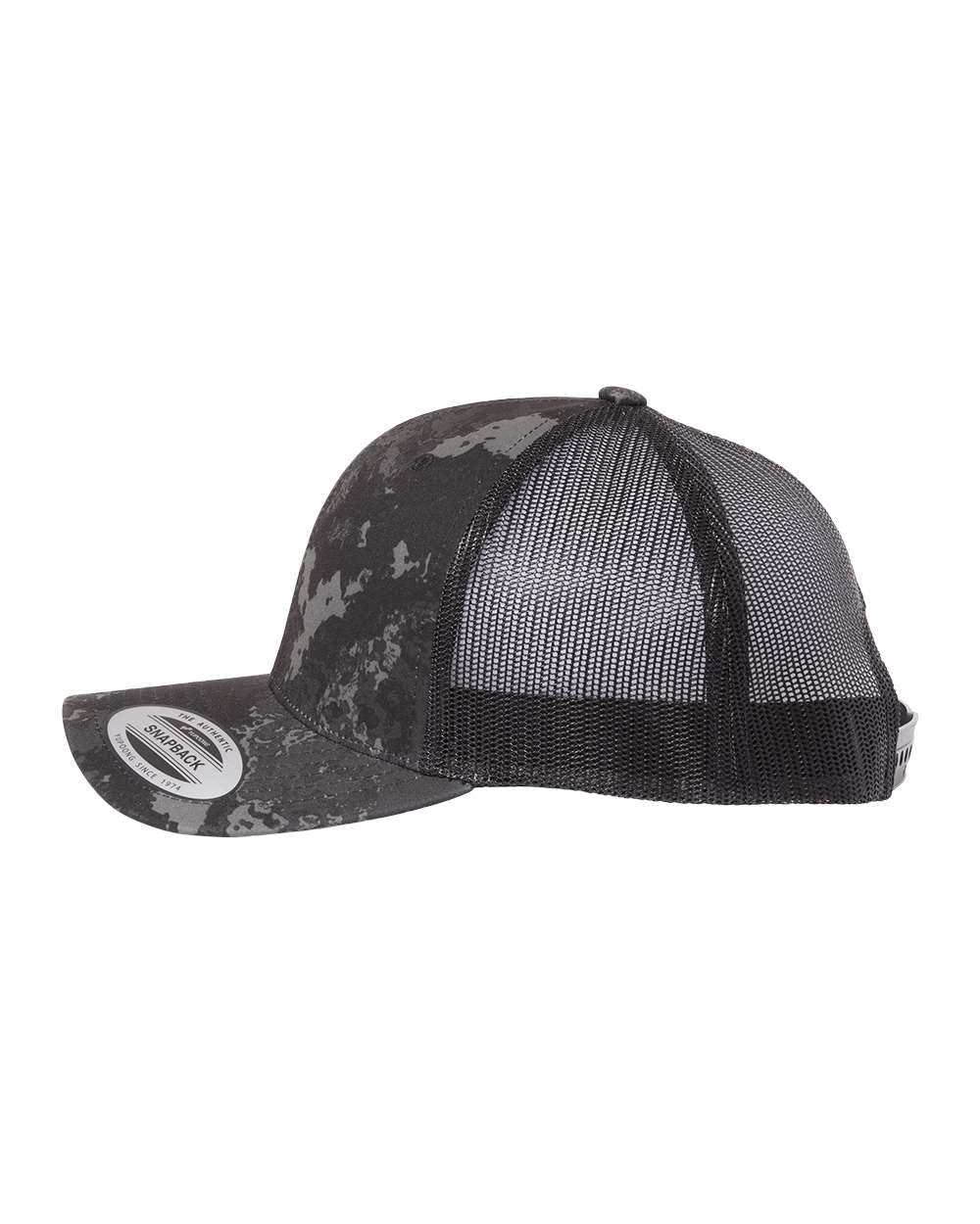YP Classics Retro Trucker Cap - 6606 Poseidon Black