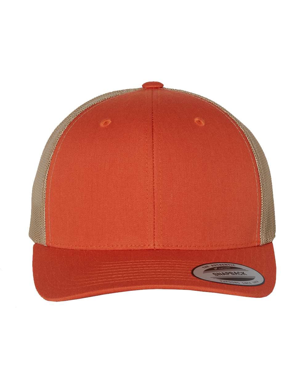 YP Classics Retro Trucker Cap - 6606 Rustic Orange- Khaki
