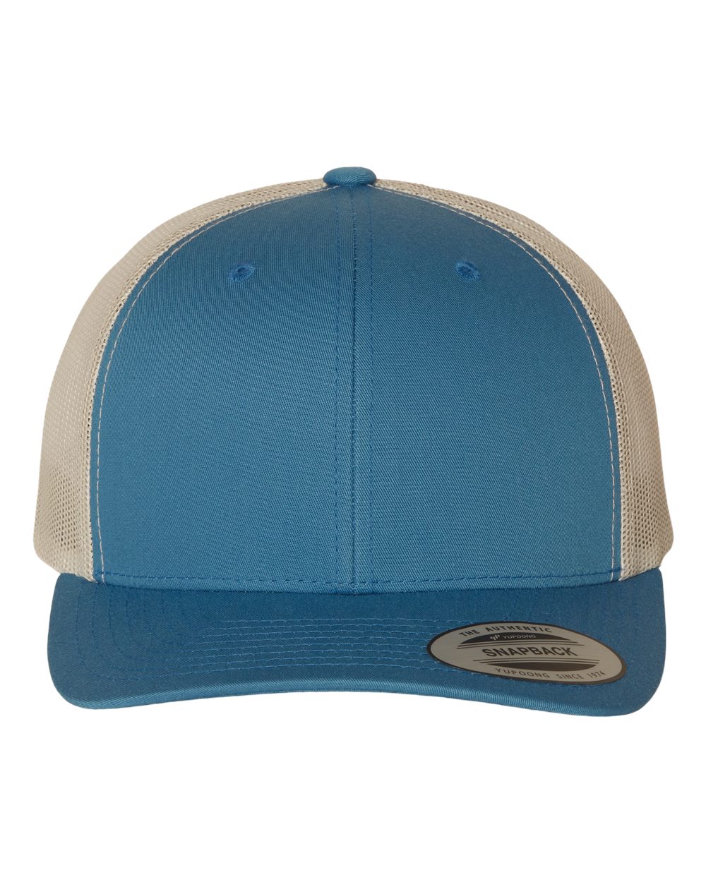 YP Classics Retro Trucker Cap - 6606 Steel Blue- Silver