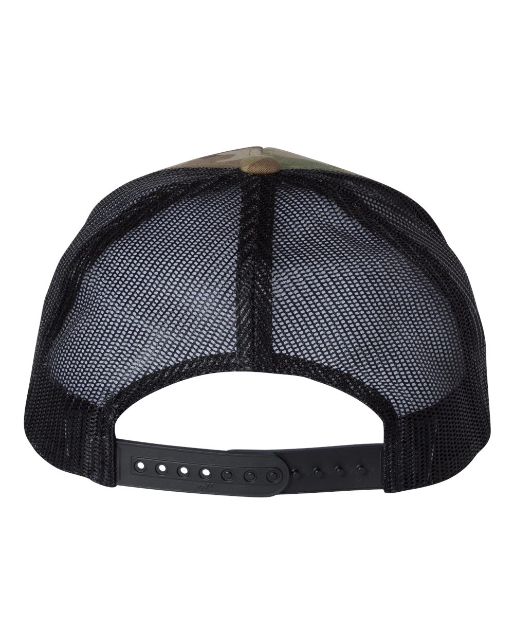 YP Classics Retro Trucker Cap - 6606 Multicam Green- Black