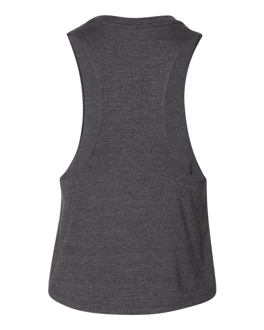 BELLA + CANVAS Women's Racerback Crop Tank - 6682 Dark Grey Heather