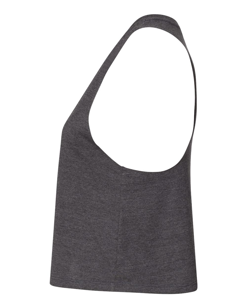 BELLA + CANVAS Women's Racerback Crop Tank - 6682 Dark Grey Heather