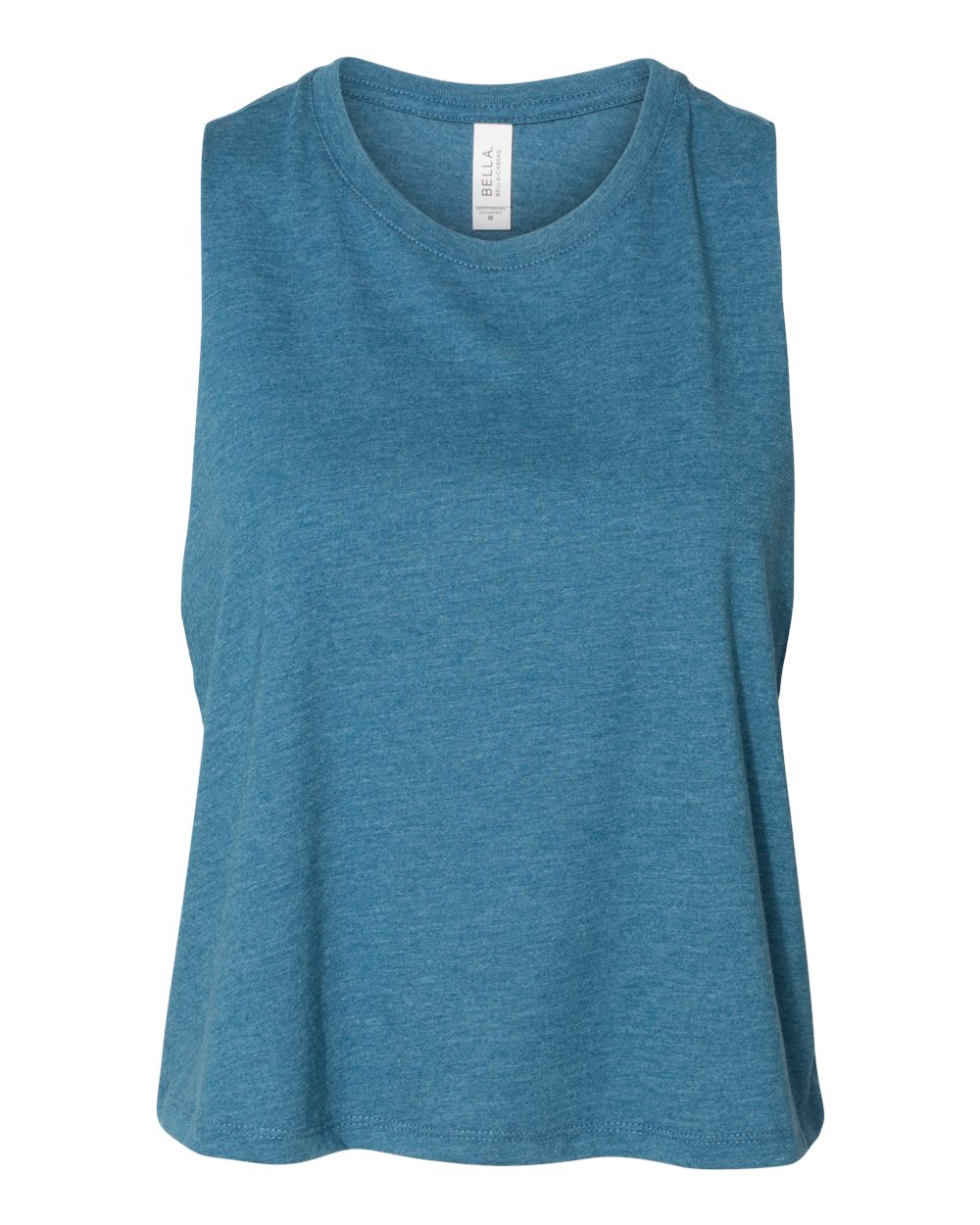BELLA + CANVAS Women's Racerback Crop Tank - 6682 Heather Deep Teal