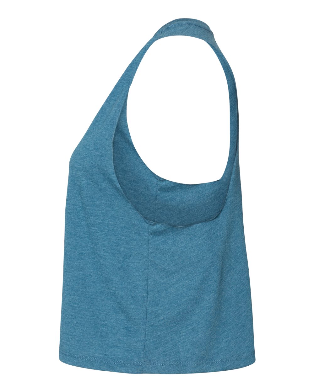 BELLA + CANVAS Women's Racerback Crop Tank - 6682 Heather Deep Teal