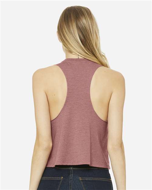 BELLA + CANVAS Women's Racerback Crop Tank - 6682 Heather Mauve