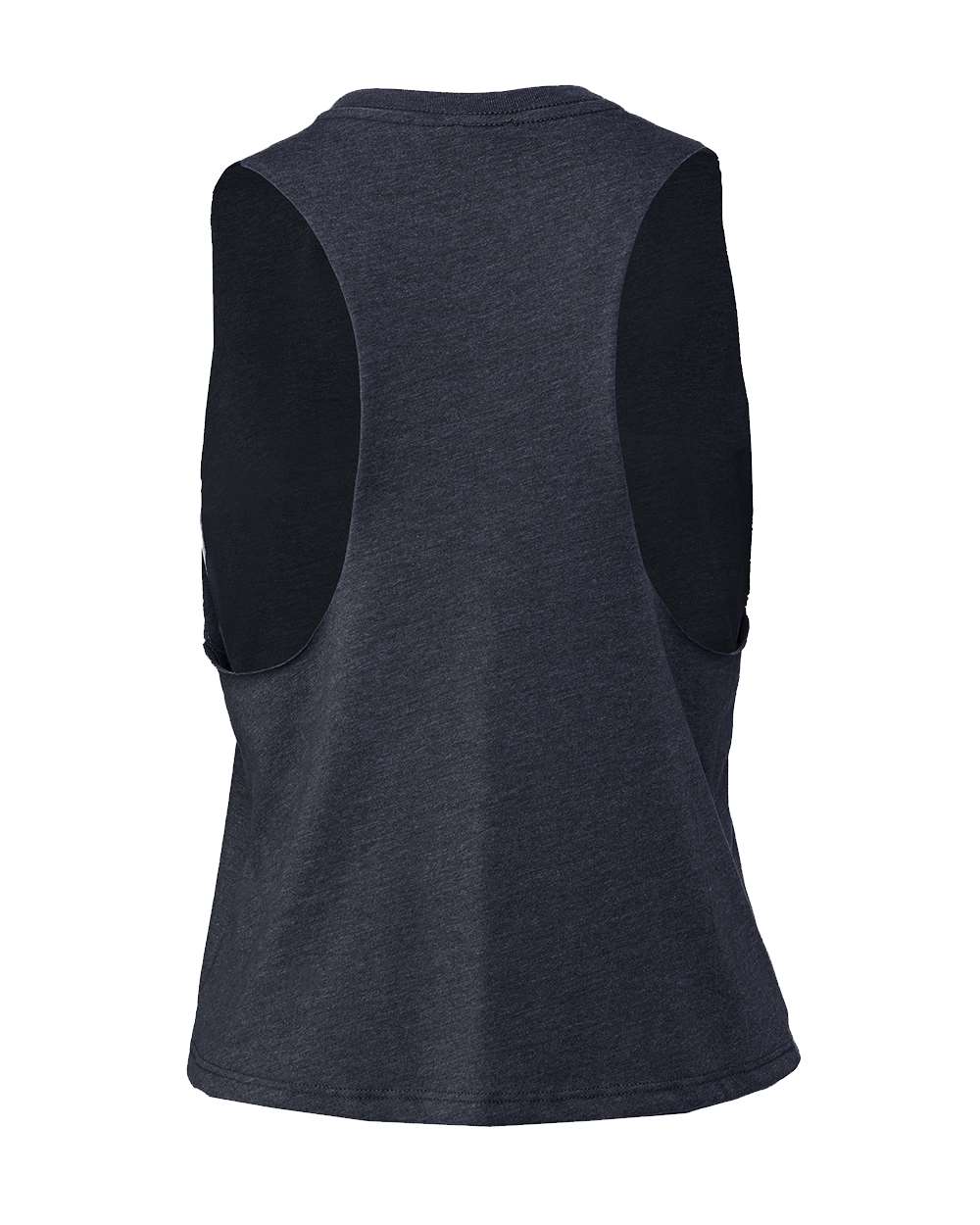 BELLA + CANVAS Women's Racerback Crop Tank - 6682 Heather Navy