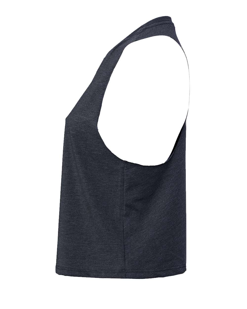BELLA + CANVAS Women's Racerback Crop Tank - 6682 Heather Navy