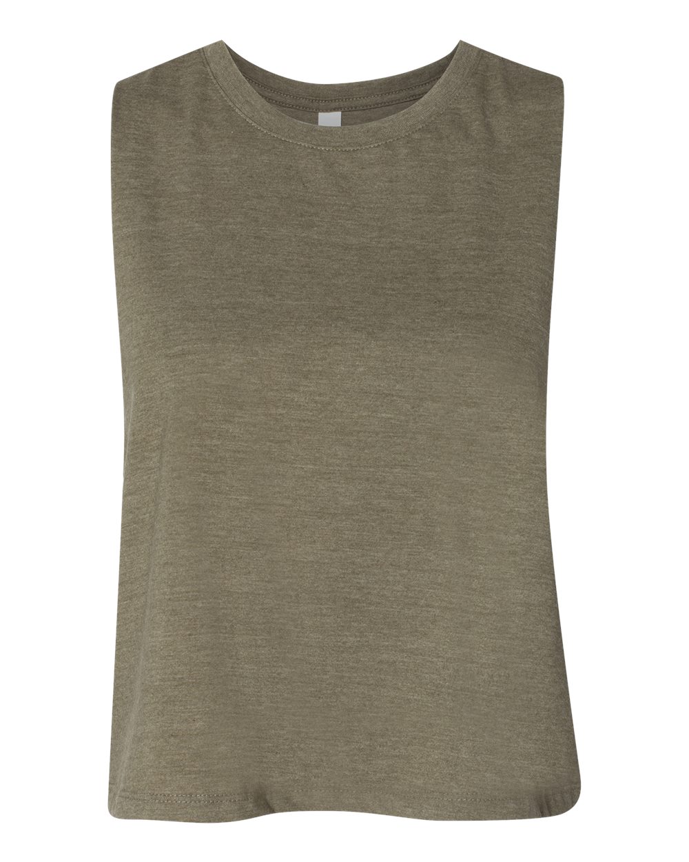 BELLA + CANVAS Women's Racerback Crop Tank - 6682 Heather Olive