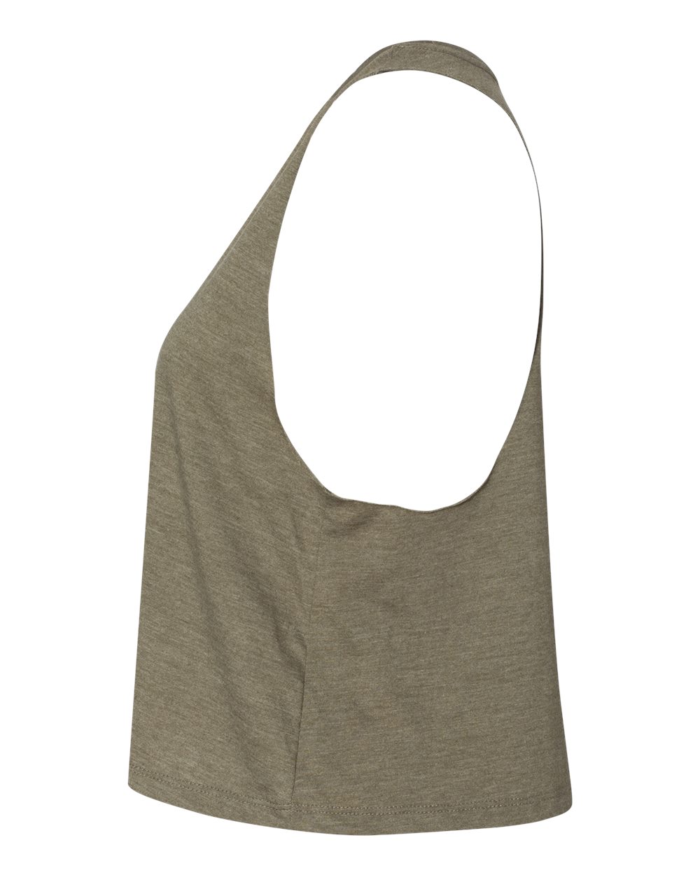 BELLA + CANVAS Women's Racerback Crop Tank - 6682 Heather Olive