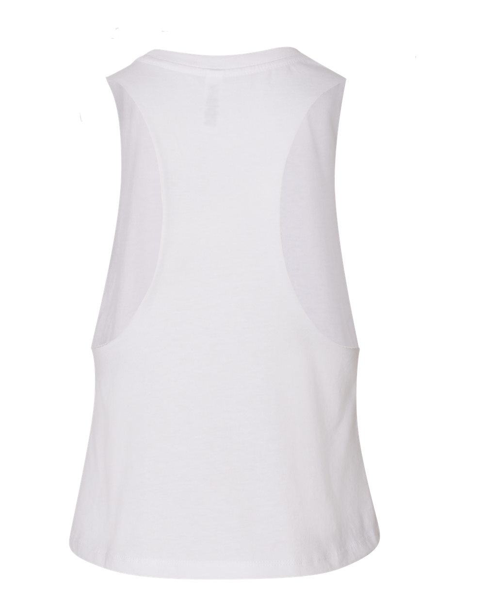 BELLA + CANVAS Women's Racerback Crop Tank - 6682 Solid White Blend