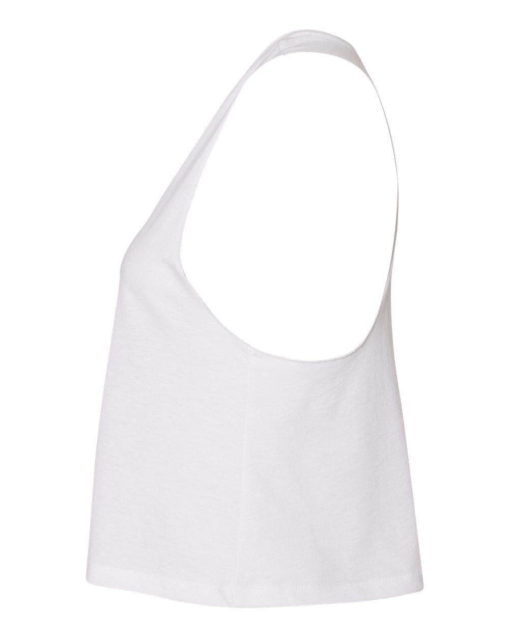 BELLA + CANVAS Women's Racerback Crop Tank - 6682 Solid White Blend