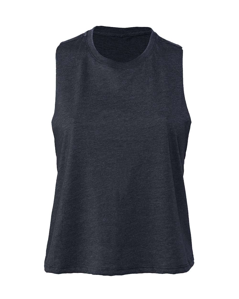 BELLA + CANVAS Women's Racerback Crop Tank - 6682 Heather Navy