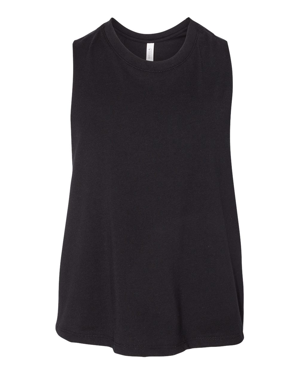 BELLA + CANVAS Women's Racerback Crop Tank - 6682 Solid Black Blend