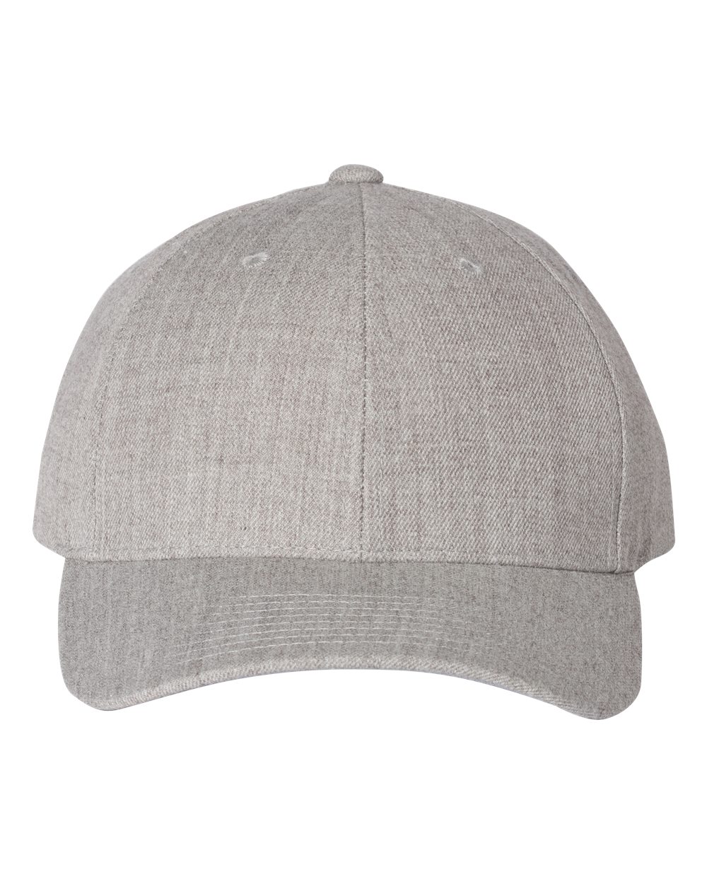YP Classics Premium Curved Bill Snapback Cap - 6789M Heather Grey
